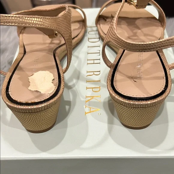 Judith Ripka Metallic Gold Sandals - Picture 2 of 11